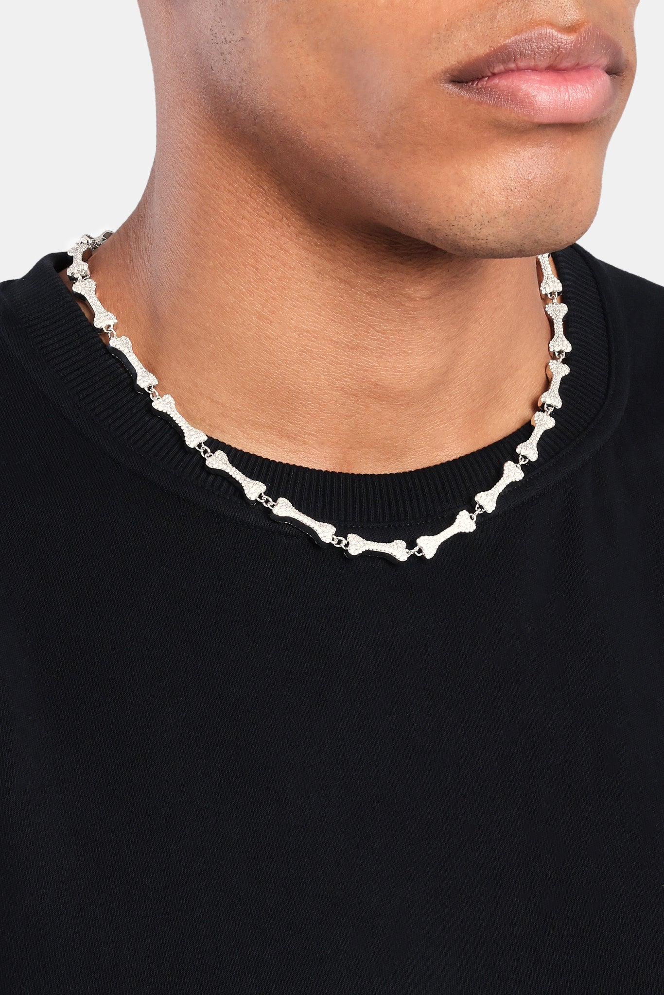 Iced Bone Chain - White